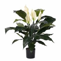 Kunstplant groen Spathiphyllum/Lepelplant 75 cm   -