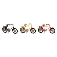 Decoratieve figuren DKD Home Decor Geel Zwart Oranje Fiets Vintage 16,5 x 5,5 x 9 cm (3 Stuks)