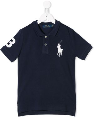 POLO RALPH LAUREN KIDS polo à logo poitrine brodé - Bleu