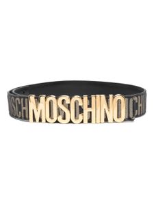 Moschino ceinture en jacquard à logo - Noir