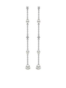 Yoko London boucles d'oreilles Trend Freshwater en or blanc 18ct - Argent