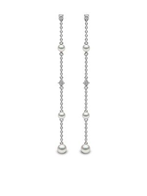 Yoko London boucles d'oreilles Trend Freshwater en or blanc 18ct - Argent