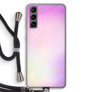 Flow mist pastel: Samsung Galaxy S21 Transparant Hoesje met koord