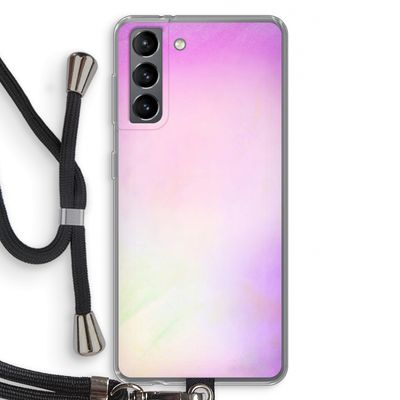 Flow mist pastel: Samsung Galaxy S21 Transparant Hoesje met koord