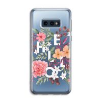 Hello in flowers: Samsung Galaxy S10e Transparant Hoesje