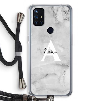 Ivory Marble: OnePlus Nord N10 5G Transparant Hoesje met koord
