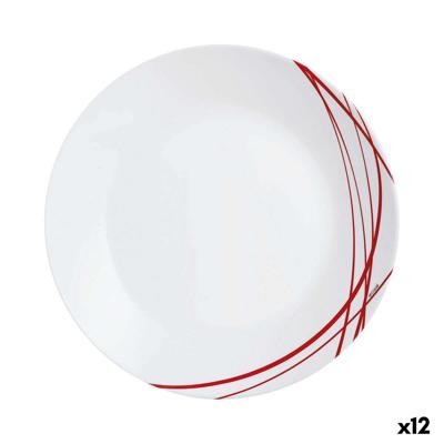 Eetbord Arcopal Domitille Rojo Tweekleurig Glas 25 cm (12 Stuks)
