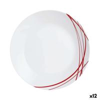 Eetbord Arcopal Domitille Rojo Tweekleurig Glas 25 cm (12 Stuks)