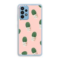Cactusprint roze: Samsung Galaxy A52 Transparant Hoesje