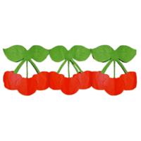 Kersen fruit thema party slinger - papier- 300 cm - Decoratie/versieringen - gezondheid