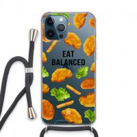 Eat Balanced: iPhone 13 Pro Max Transparant Hoesje met koord Eat Balanced: iPhone 13 Pro Max Transparant Hoesje met koord