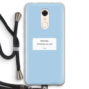 Reminder: Xiaomi Redmi 5 Transparant Hoesje met koord