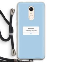 Reminder: Xiaomi Redmi 5 Transparant Hoesje met koord