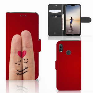 Huawei P20 Lite Wallet Case met Pasjes Liefde - Origineel Romantisch Cadeau