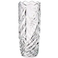 Giftdecor Bloemenvaas margriet relief - D8 x H19,5 cm - Gedecoreerd glas