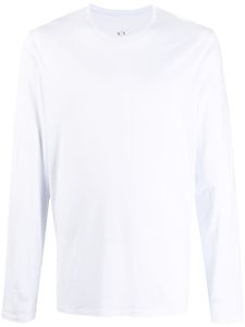 Armani Exchange t-shirt en coton à manches longues - Blanc