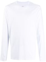 Armani Exchange t-shirt en coton à manches longues - Blanc