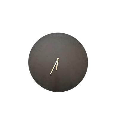 Klok rond Moon zwart alu 38x38x5 cm - Van der leeden