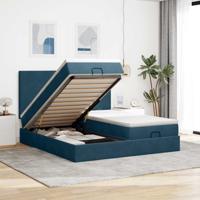 Ottoman bed met matrassen en LED's 180x200cm fluweel