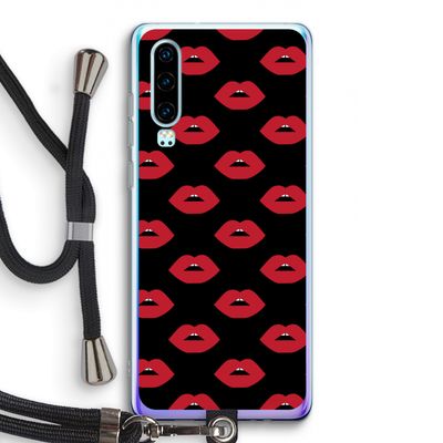 Lips: Huawei P30 Transparant Hoesje met koord