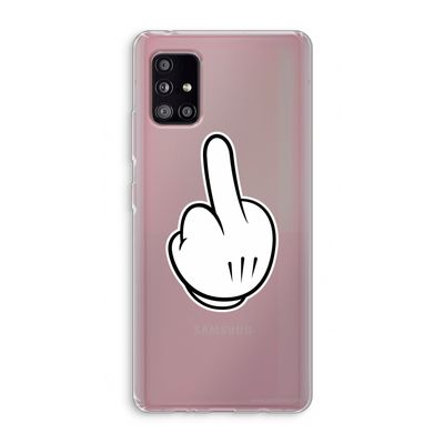Middle finger white: Samsung Galaxy A51 5G Transparant Hoesje