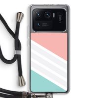 Strepen pastel: Xiaomi Mi 11 Ultra Transparant Hoesje met koord
