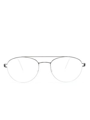 Lindberg lunettes de vue Christoffer à monture pilote - Argent
