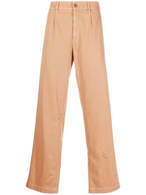 Palm Angels pantalon droit à effet usé - Tons neutres