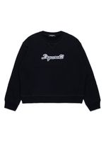 DSQUARED2 KIDS sweat en coton à logo appliqué - Noir