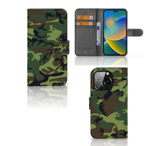 iPhone 14 Pro Telefoon Hoesje Army Dark