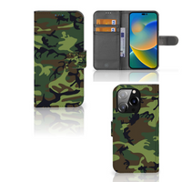 iPhone 14 Pro Telefoon Hoesje Army Dark - thumbnail