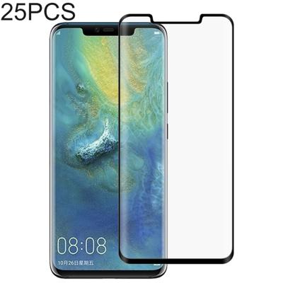 25 stuks volledige lijm 3D gebogen rand volledig scherm gehard glas film voor Huawei mate 20 Pro (zwart)