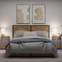 LED Bedside Kast 2 pcs artisanaal eikenkleurig 38 x 34 x 61 cm