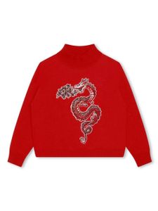 Kenzo Kids pull à logo intarsia - Rouge