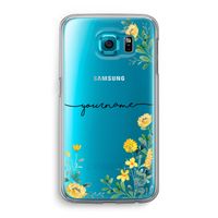 Gele bloemen: Samsung Galaxy S6 Transparant Hoesje