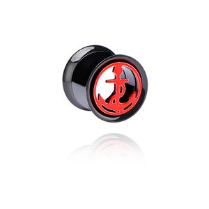 Zwarte Double flared tunnel Chirurgisch Staal 316L Tunnels & Plugs