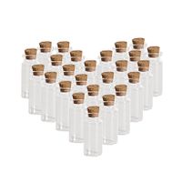 60x Transparante bruiloft cadeau potjes/flesjes van glas 10 ml