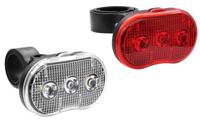 Enzo LED fietslampset | 2 delig rood/wit | met reflector - 5700339 Enzo LED fietslampset | 2 delig rood/wit | met reflector - 5700339