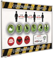 Preventiebord Corona maatregelen Nederlandstalig 60x90cm - thumbnail