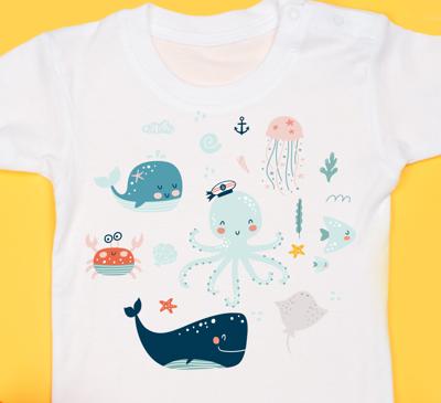 Kinder t-shirt Zeedieren collectie