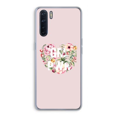 GRL PWR Flower: Oppo A91 Transparant Hoesje