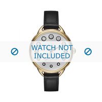 Marc by Marc Jacobs horlogeband MJ1479 Leder Zwart 12mm + zwart stiksel
