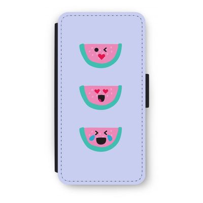 Smiley watermeloen: iPhone 7 Plus Flip Hoesje