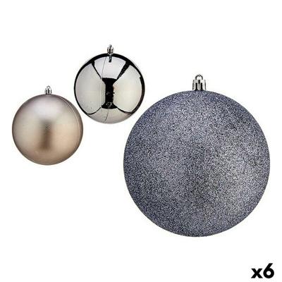 Set kerstballen Krist+ 00762 00762 Zilverkleurig Plastic (6 Stuks)