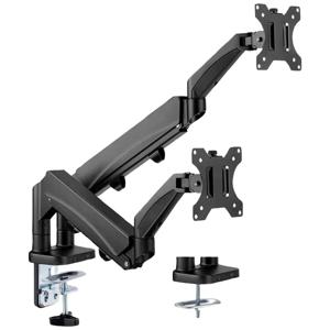 VALUE LCD dubbele arm, tafelmontage, ruimtebesparend, veer, 6 draaipunten