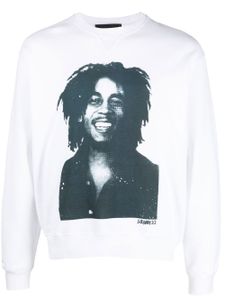 DSQUARED2 sweat à imprimé Bob Marley - Blanc