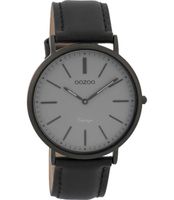 OOZOO Timepieces Horloge Zwart/Donker Grijs | C9319 - thumbnail