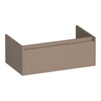 Brauer Hope - Onderkast - 80 cm - met 1 Softclose Lade Greeploos en 1 Sifon Uitsparing - Mat Mokka