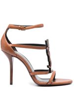 Saint Laurent sandales Cassandra 100 - Marron - thumbnail