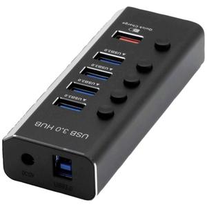 ROLINE 14.02.5058 interface hub USB 3.2 Gen 1 (3.1 Gen 1) Type-B 5120 Mbit/s Zwart